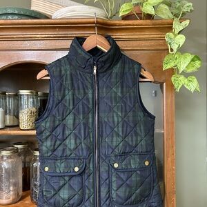 Women’s British Khaki Navy and Green Quilted Vest